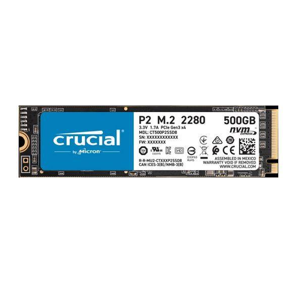SSD M2 500GB NVME Pcie 2280 Crucial P2 CT500P2SSD8 - HD SSD